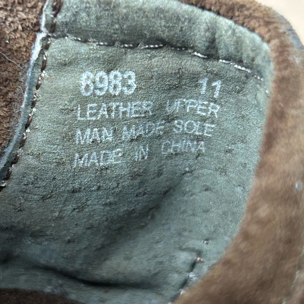 Boho Minnetonka peace be with you moccasin metal emblem women’s size 11 - Picture 4 of 5